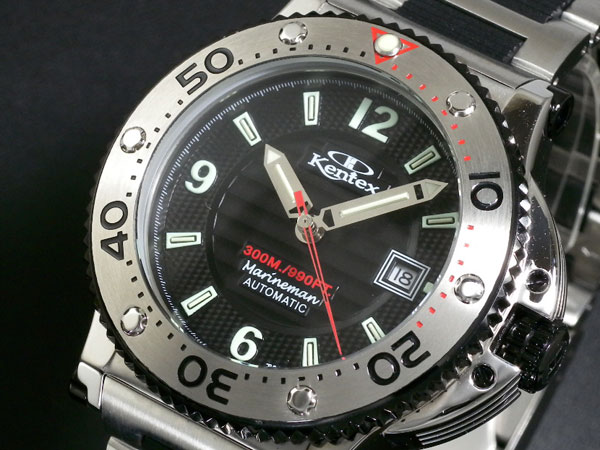 ケンテックス KENTEX マリンマン 限定モデル 300Mダイバー 自動巻き 腕時計 S601M-01
