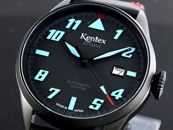 ケンテックス KENTEX スカイマン6 パイロット 自動巻き 腕時計 S688X-04