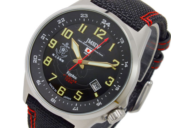 ケンテックス KENTEX JSDFソーラースタンダード メンズ 腕時計 S715M-03 ブラック